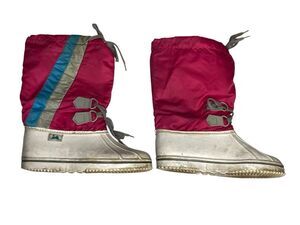 Jets Vintage Waterproof Insulated Snow Boots Pink Colorblock Winter Ski Duck